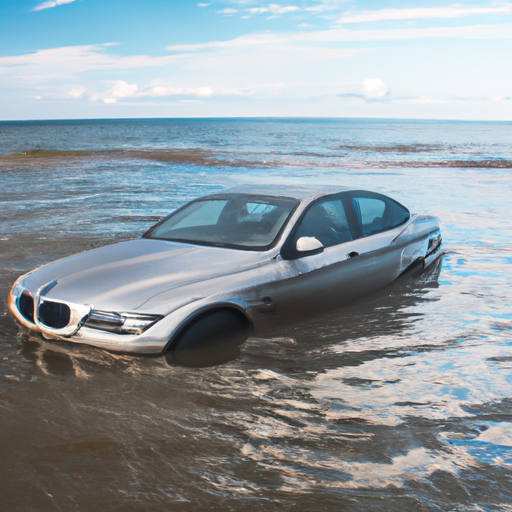 Горе-водій припаркувався на пляжі і насмішив мережу: BMW змило в море