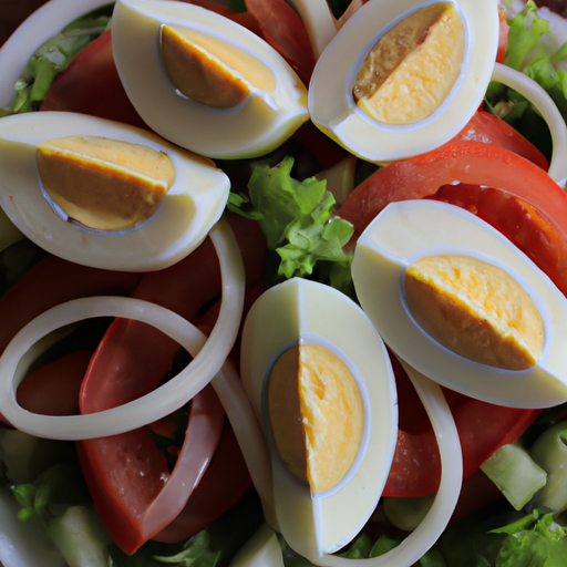 Салат з шинкою, огірками та яйцем