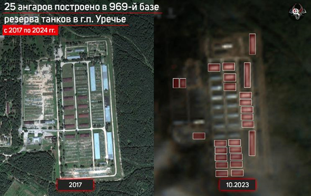 Білорусь побудувала десятки ангарів для зберігання військової техніки
